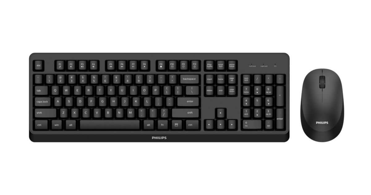 3000 series Combinaţie tastatură-mouse wireless SPT6307BL/00 | Philips