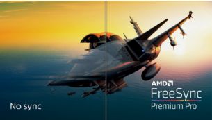 AMD FreeSync&trade; Premium Pro; smooth, low latency HDR gaming