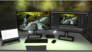 Configuration en s&eacute;rie simple et puissante pour une installation multi-moniteurs