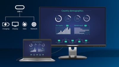 USB-C umožňuje nabíjanie notebooku priamo z monitora