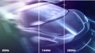 280Hz 急速刷新率，畅玩游戏