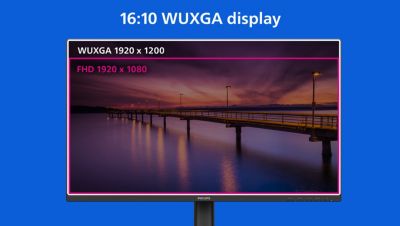 16:10 WUXGA display for more productivity