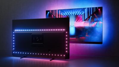 Experienţă complet captivantă. Televizor cu Ambilight pe 4 laturi.