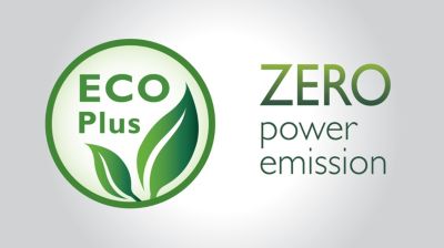 Nulla kibocsátott teljesítmény az ECO+ mód aktiválásakor