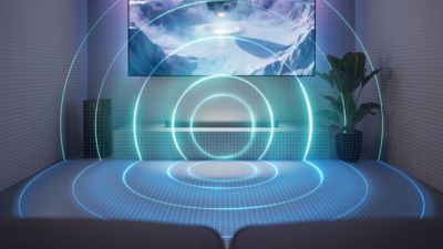 3.1.2 チャンネル。より深い低音のためのワイヤレスサブウーファー