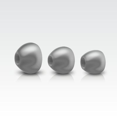 Silicon caps in choice of three sizes for customized fit