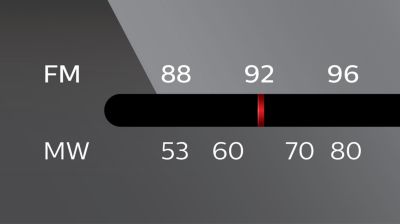 موالف FM أو MW للاستمتاع بالراديو