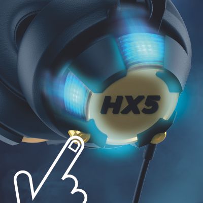 Control music visibility with the LED button