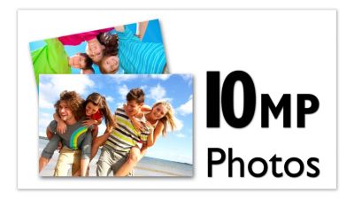 Up to 10 megapixel resolution for high quality photos