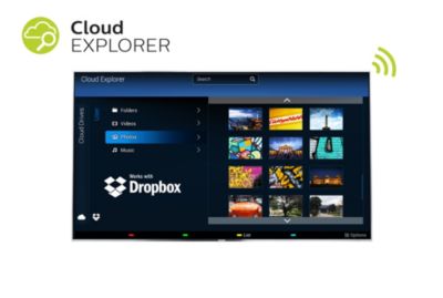 Cloud Explorer ve Dropbox™: Doğrudan büyük ekranda paylaşın