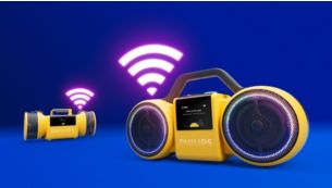 Auracast&trade;&lrm; لإعدادات مكبرات صوت متعددة
