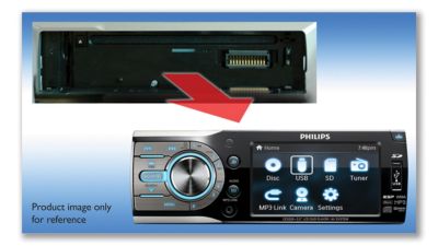 Detachable front panel and blackout for anti-theft security