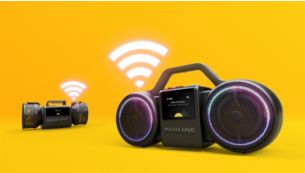 Auracast&trade;&lrm; لإعدادات مكبرات صوت متعددة