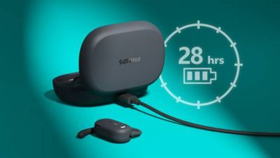Up to 36 hours play time with charging case 