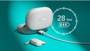 Up to 36 hours play time with charging case