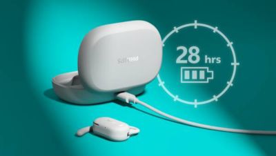 Up to 36 hours play time with charging case