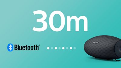 Potente conexión Bluetooth de hasta 30 m (100 pies)