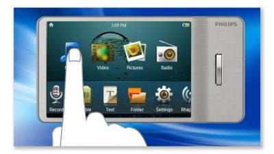 Touch-screen control for smooth and intuitive navigation