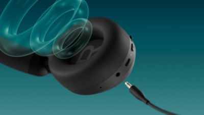 Great sound even at low volume. Listen wireless or wired