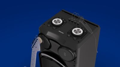 Karaoke mic and guitar inputs with record function