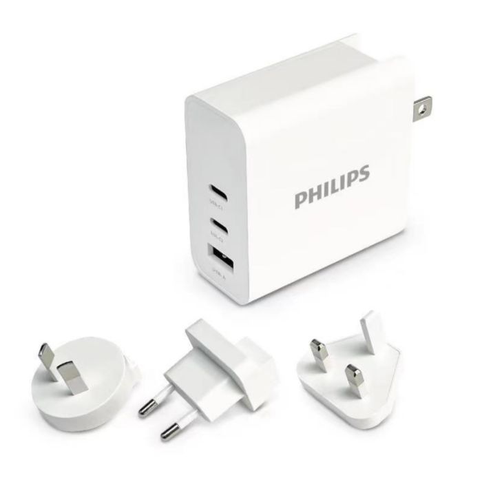 Настенное зарядное устройство, 2 разъема USB-C и 1 разъем USB-A