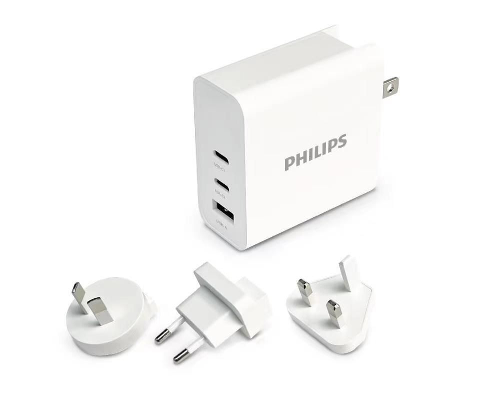 Настенное зарядное устройство, 2 разъема USB-C и 1 разъем USB-A