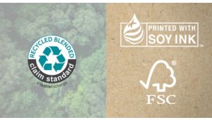 RCS-certified recycled plastic. Responsible packaging