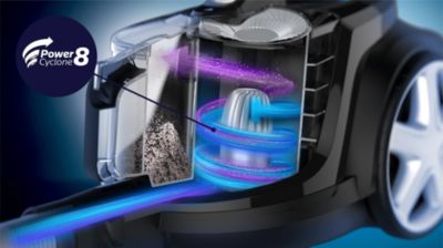 PowerCyclone 8 osigurava najjaču usisnu snagu duže vrijeme