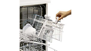 Приводной вал и принадлежности можно мыть в посудомоечной машине