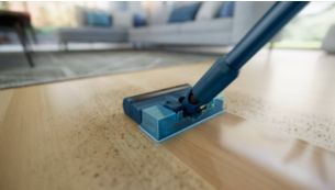 Ar klikšķi piestipriniet ūdens moduli, lai ātri veiktu mitro uzkopšanu