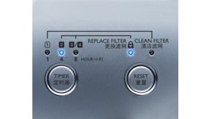 当需要更换过滤网时，滤网更换提醒指示灯会发出提示