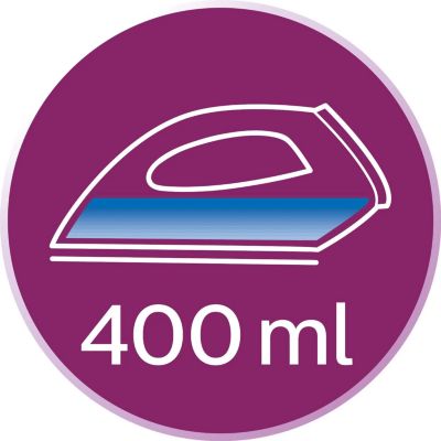 Много голям 400 мл воден резервоар, който се нуждае от по-рядко доливане