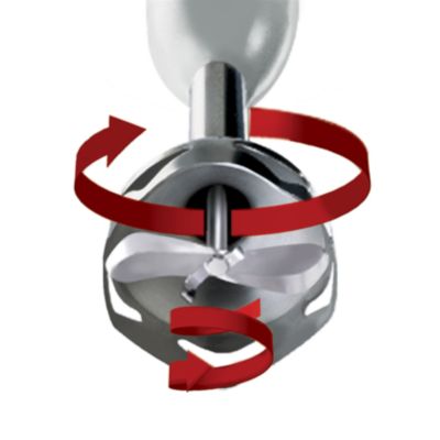 Dvigubo veikimo ašmenys, kurie supjausto visus ingredientus