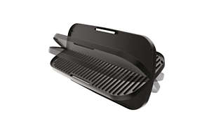 Chapa dupla: prepare na superfície lisa ou no grill