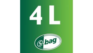 Stofcapaciteit van 4 l voor langer schoonmaken