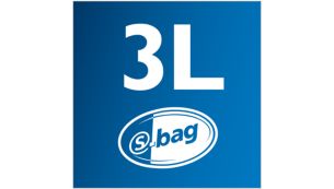 Compartimento para el polvo de 3 l y bolsa S-bag para ofrecer un rendimiento duradero