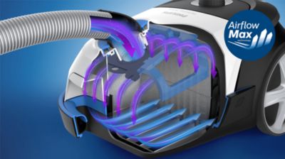 Революционна технология AirflowMax за висока всмукателна мощност