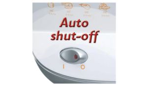 Fryer switches automatically off 120 minutes after frying