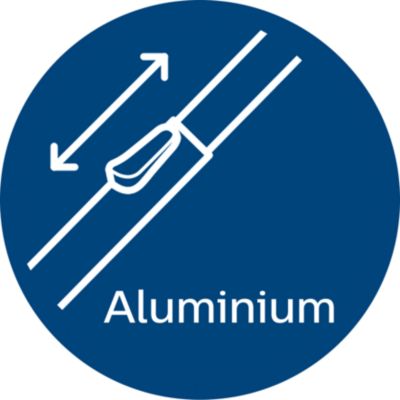 Komfortabla tīrīšana, pateicoties vieglai alumīnija caurulei