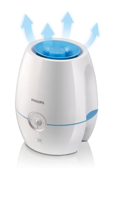 Равномерно разпределя овлажнения въздух в помещението