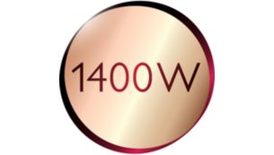 1400 watt di potenza per un'elevata quantità di vapore continuo