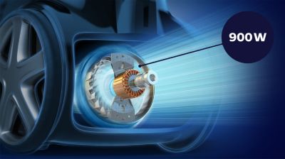 900 W motor for high suction power