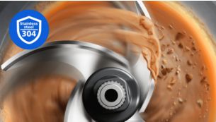 فرم سريع بفضل شفراتنا الأربع المصنوعة من الفولاذ المقاوم للصدأ