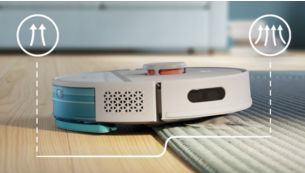 Détection des tapis et augmentation automatique de la puissance d'aspiration