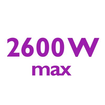 2600 W voor snelle opwarming en krachtige uitvoering
