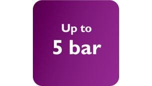 Jusqu'à 5 bars de pression pour un repassage rapide
