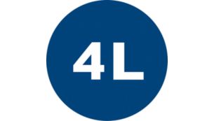 4 l st&oslash;vkapacitet for lang tids reng&oslash;ring