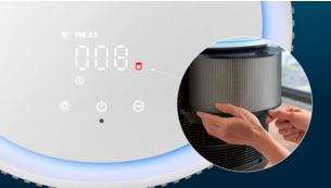 F&oslash;lg statusindikatoren for Smart-filter p&aring; din enhed