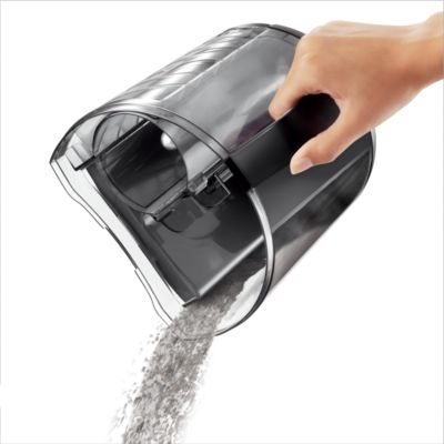 Advanced dust bucket design for easy emptying