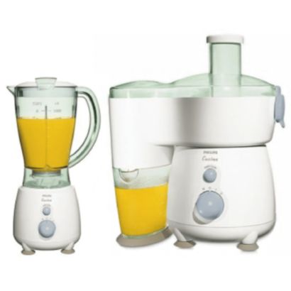 Front-top-left product photograph Philips Blender and Juicer HR1840/00